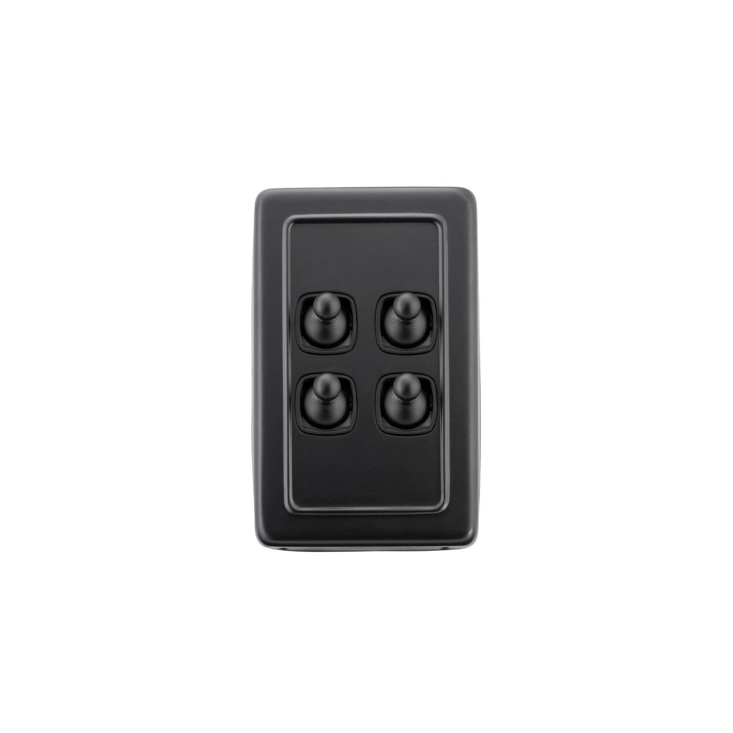 Switch - Toggle 4 Gang Matt Black/Black