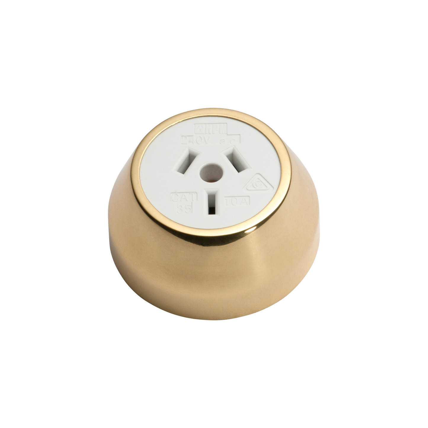 Federation Socket Polished Brass/White