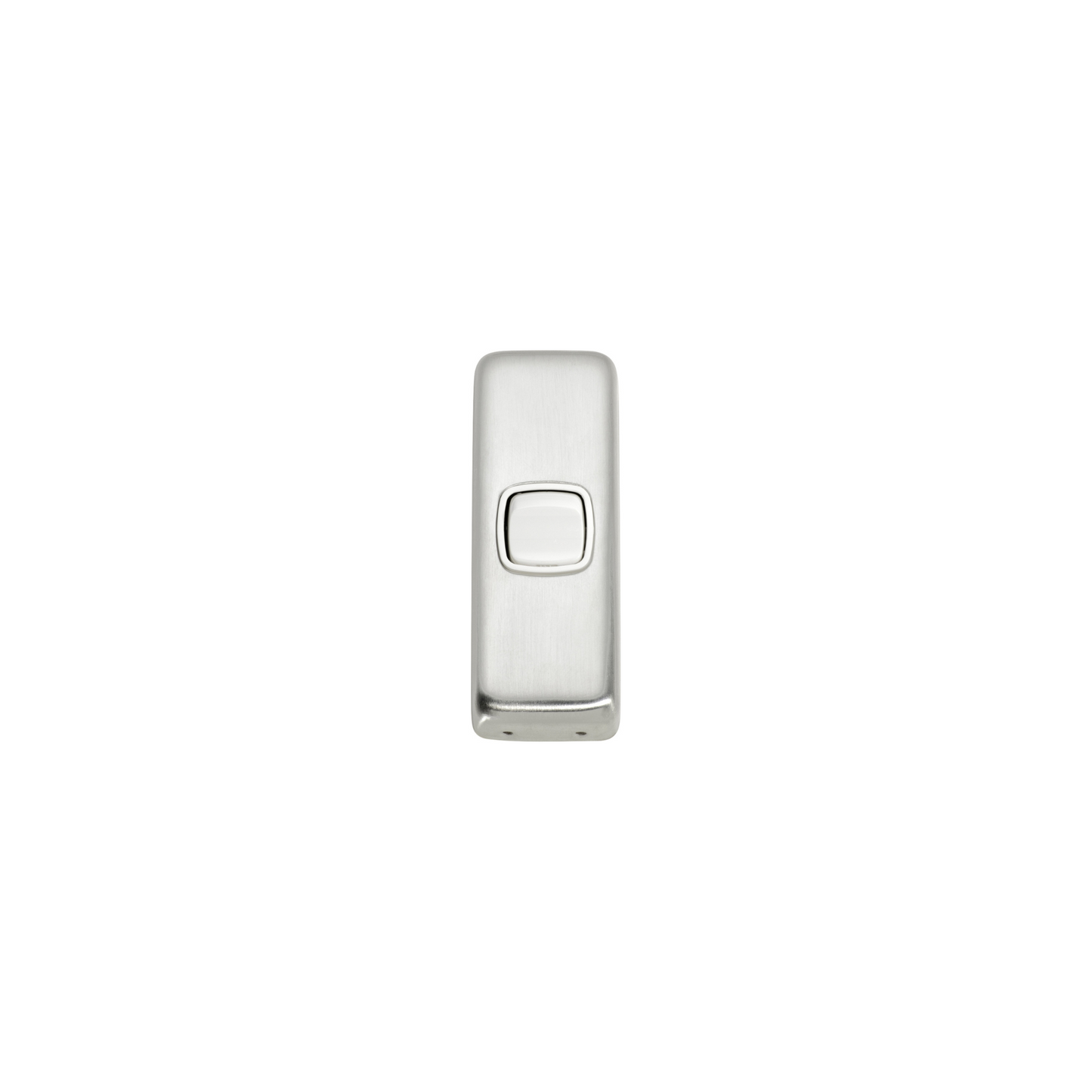Switch - Architrave - Rocker 1 Gang Satin Chrome/White