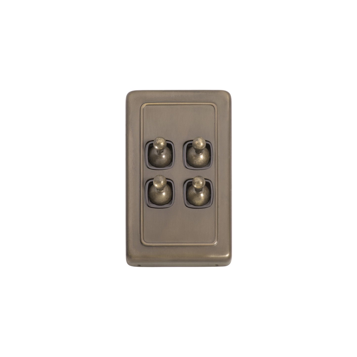 Switch - Toggle 4 Gang Antique Brass/Brown