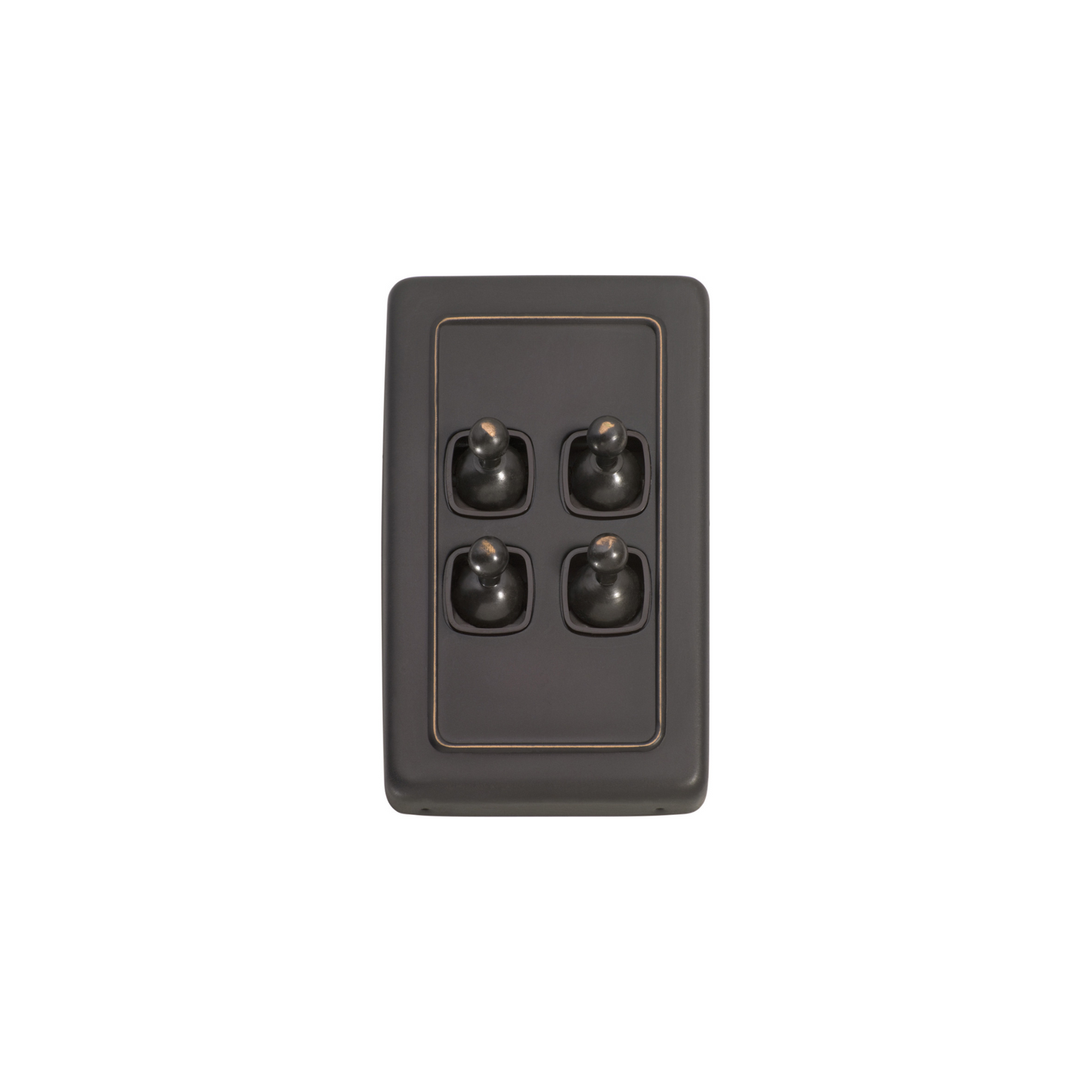 Switch - Toggle 4 Gang Antique Copper/Brown