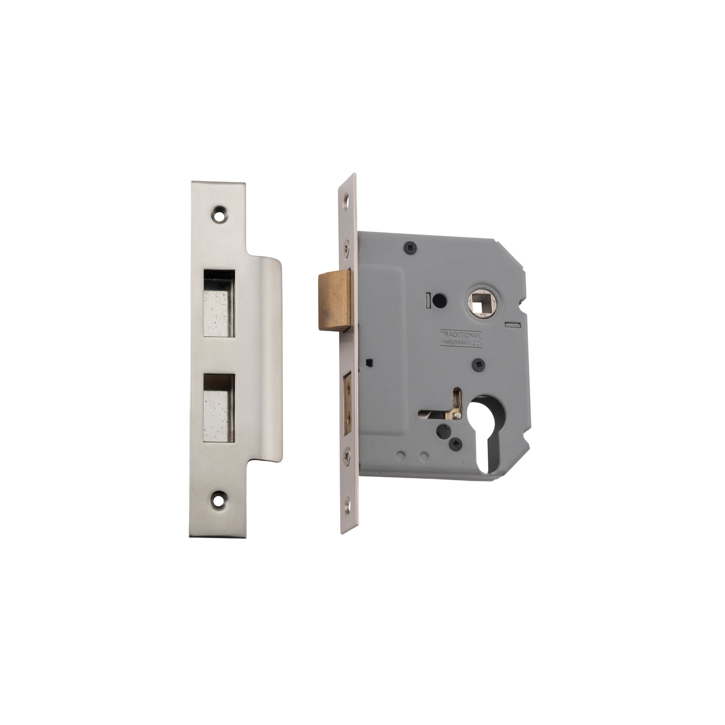 Euro Mortice Lock Satin Nickel 57mm