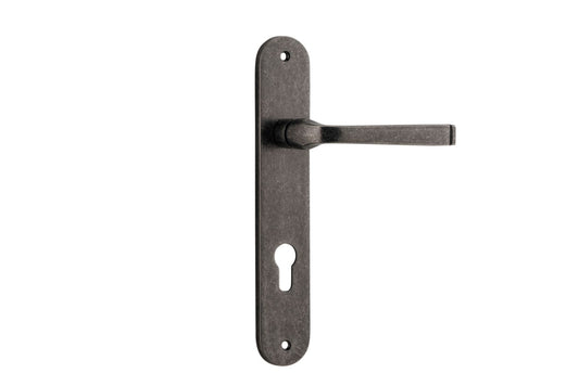 Annecy Lever Oval Distressed Nickel