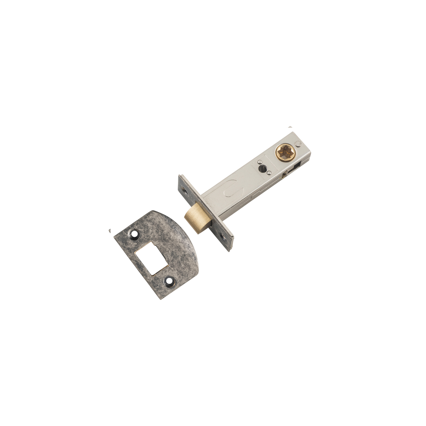 Tube Latch - Split Cam Rumbled Nickel 60mm