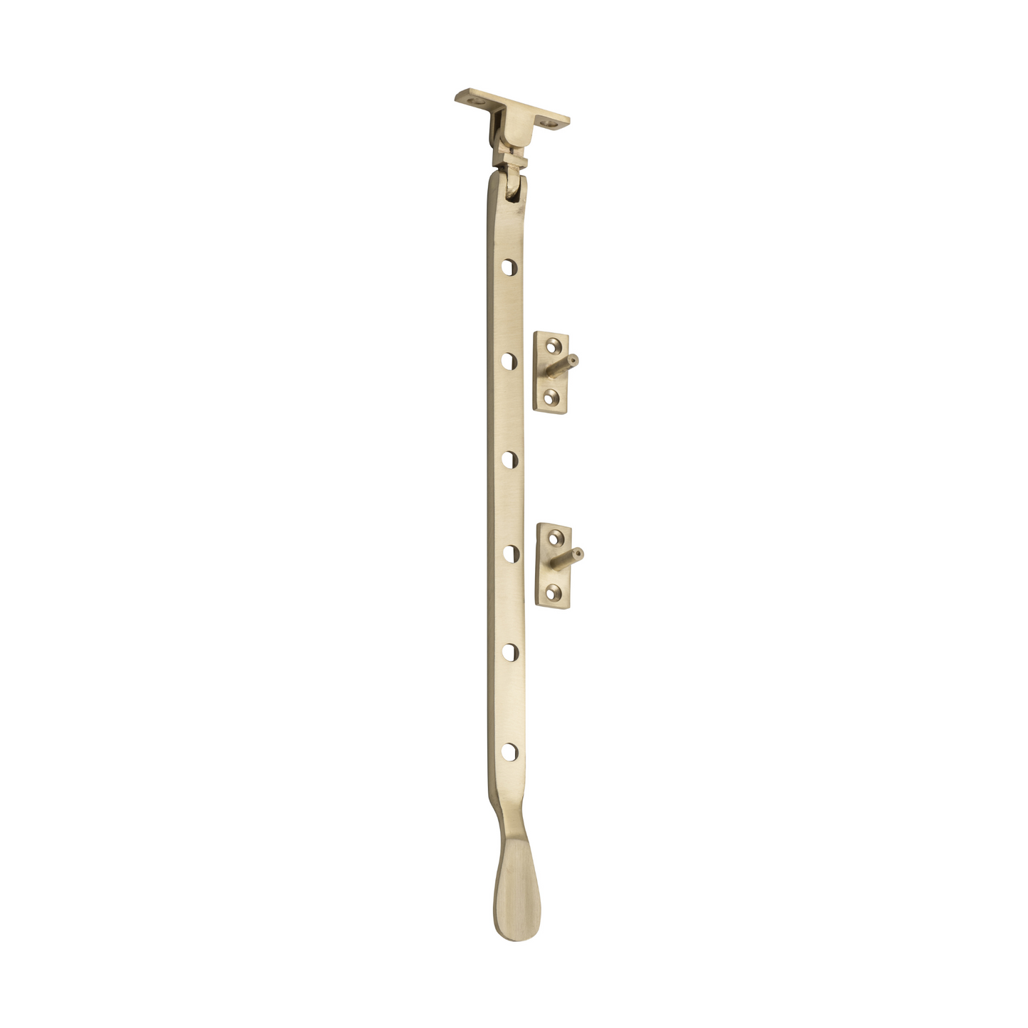 Casement Stay - Base Fix Satin Brass 300mm