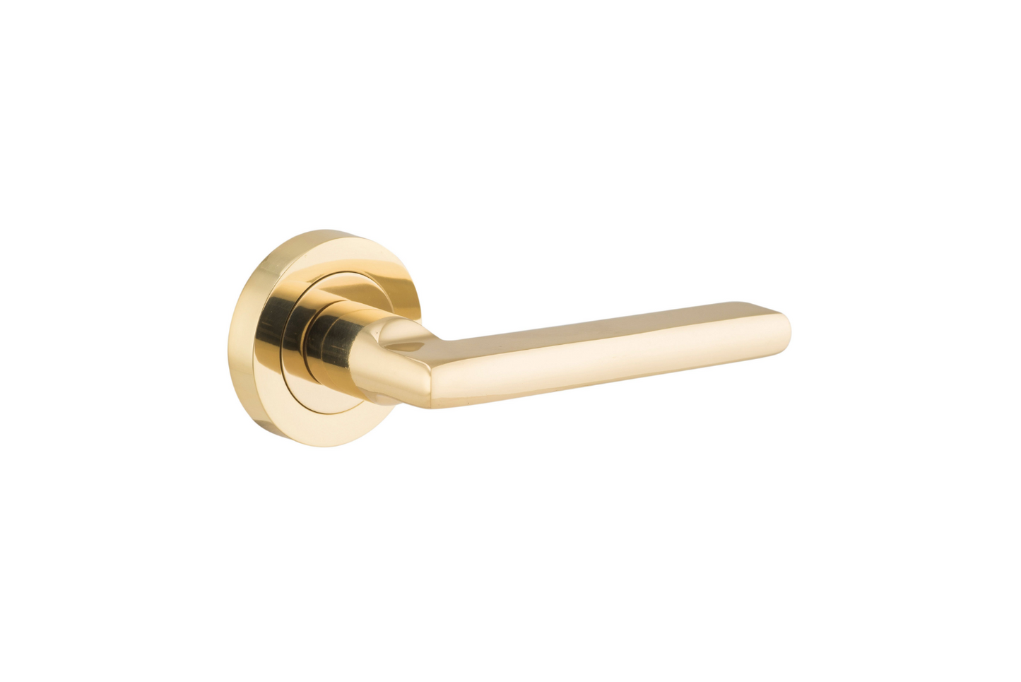 Baltimore Lever on Rose Polished Brass