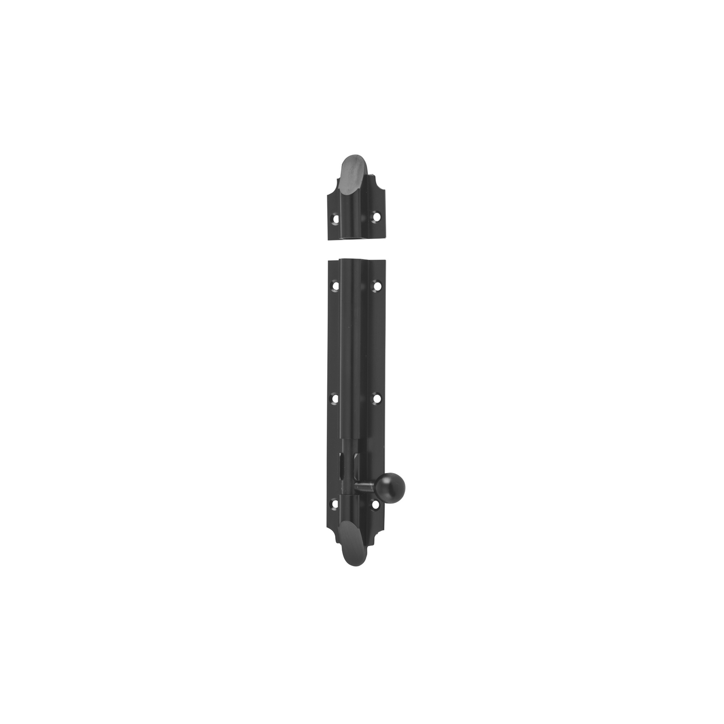 Barrel Bolt - Victorian Matt Black 75mm