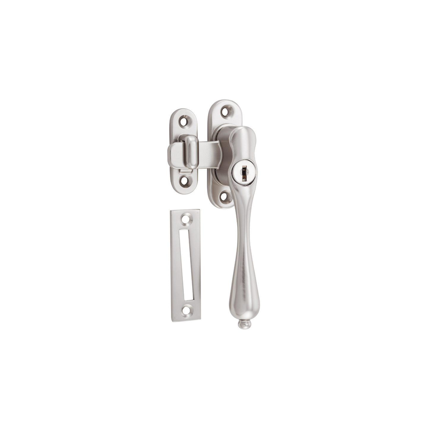 Casement Fastener - Locking Right Hand Satin Nickel