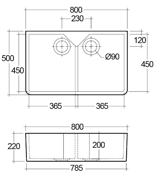 1901 Double Butler Sink