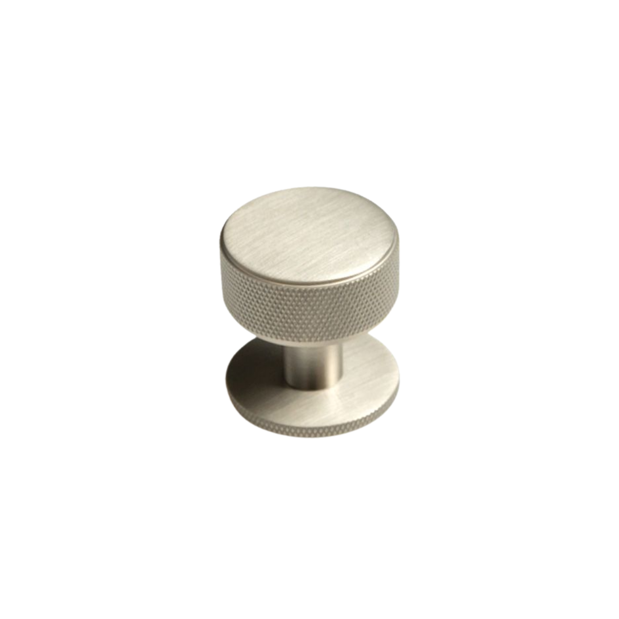 Belgravia Knurled Solid Brass Round Knob Dull Brushed Nickel 35mm