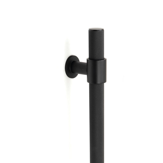 Belgravia Knurled Door Pull with Back-to-Back Fixing 416mm Matt Black