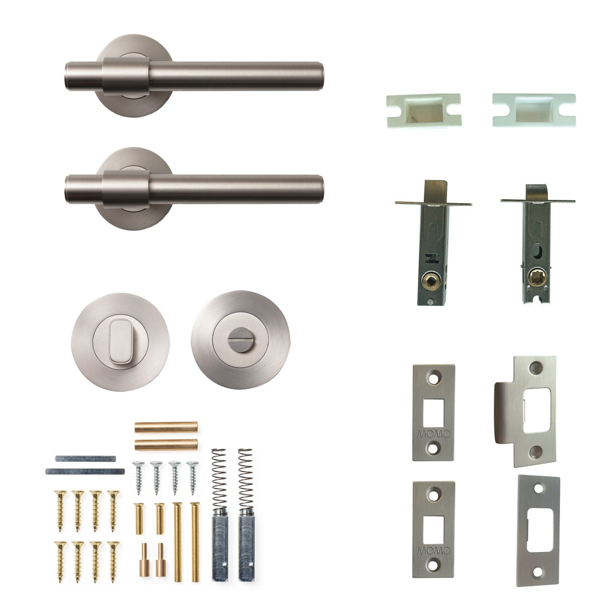 Belgravia Plain Lever Privacy Set Dull Brushed Nickel