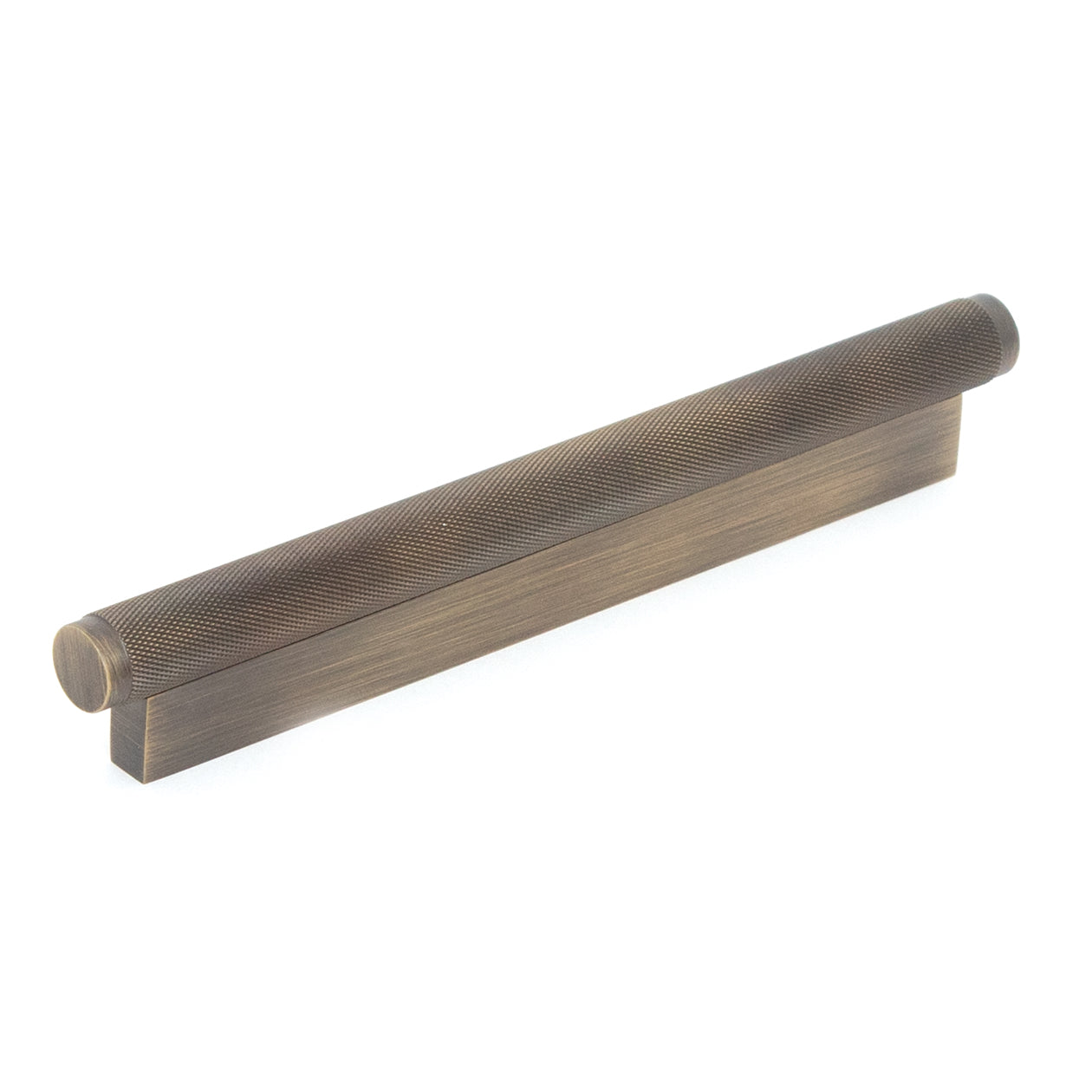 Brighton Solid Brass Knurled Pull Handle Dark Brushed Brass 160mm