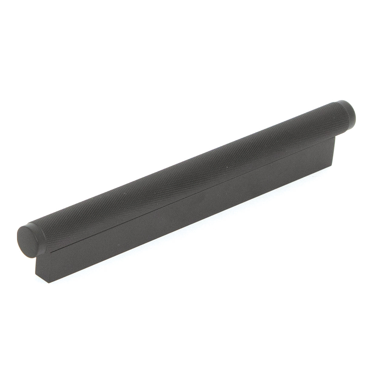 Brighton Solid Brass Knurled Pull Handle Matt Black 160mm