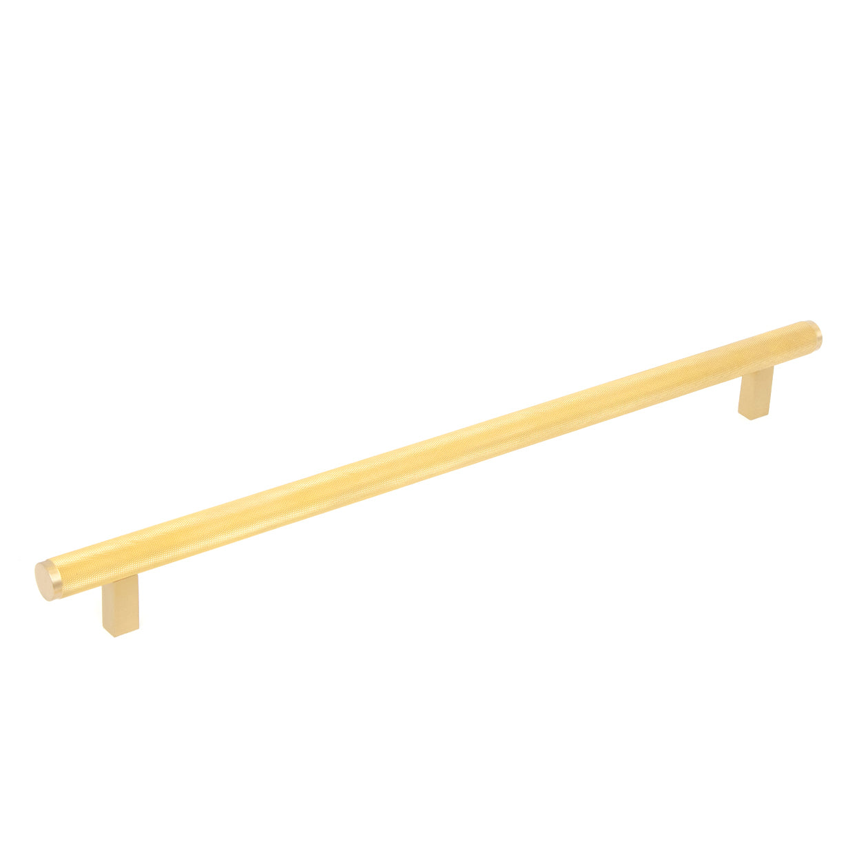 Bellevue Solid Brass Knurled Appliance Pull Brushed Satin Brass 416mm