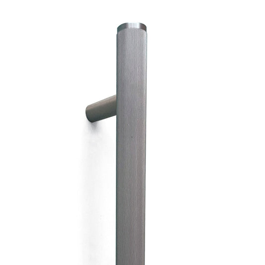 Bellevue Lined Entry Pull Handle Dull Brushed Nickel