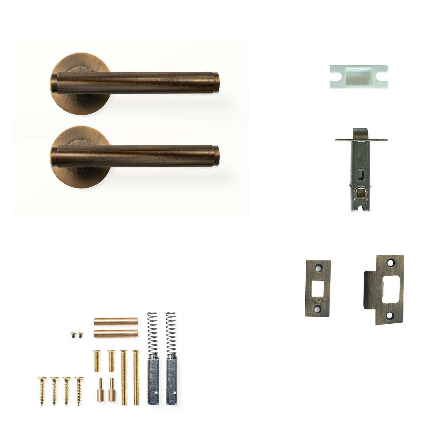 Bellevue Lined Lever Passage Set Bronze
