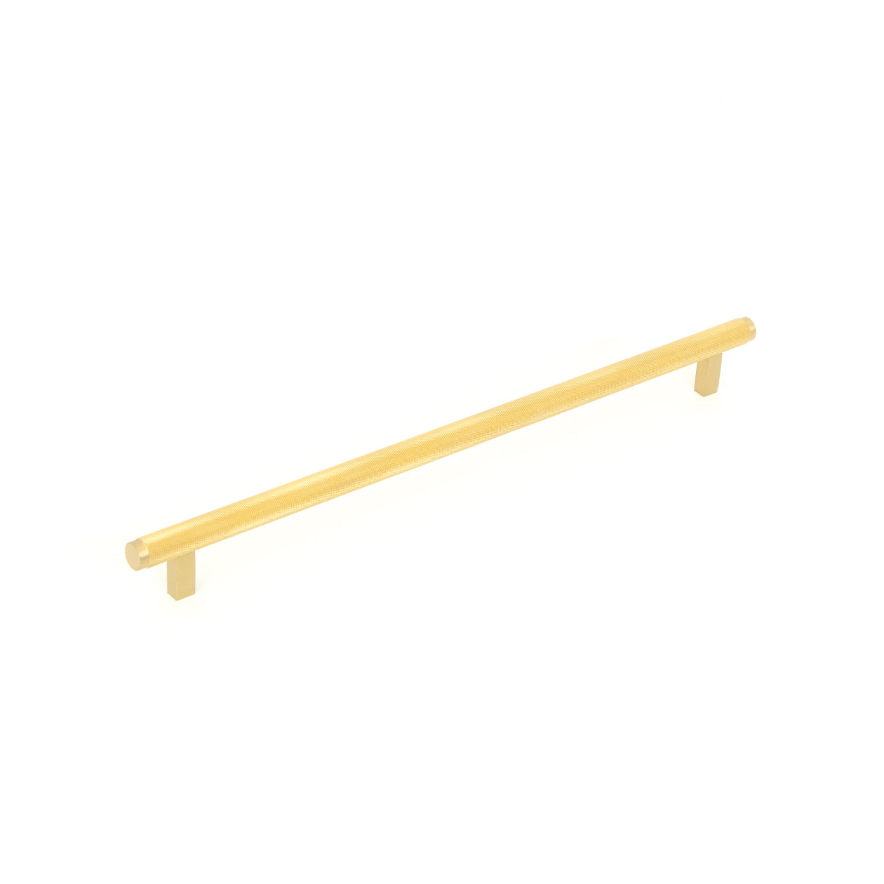 Bellevue Solid Brass Knurled Bar Pull Brushed Satin Brass 320mm