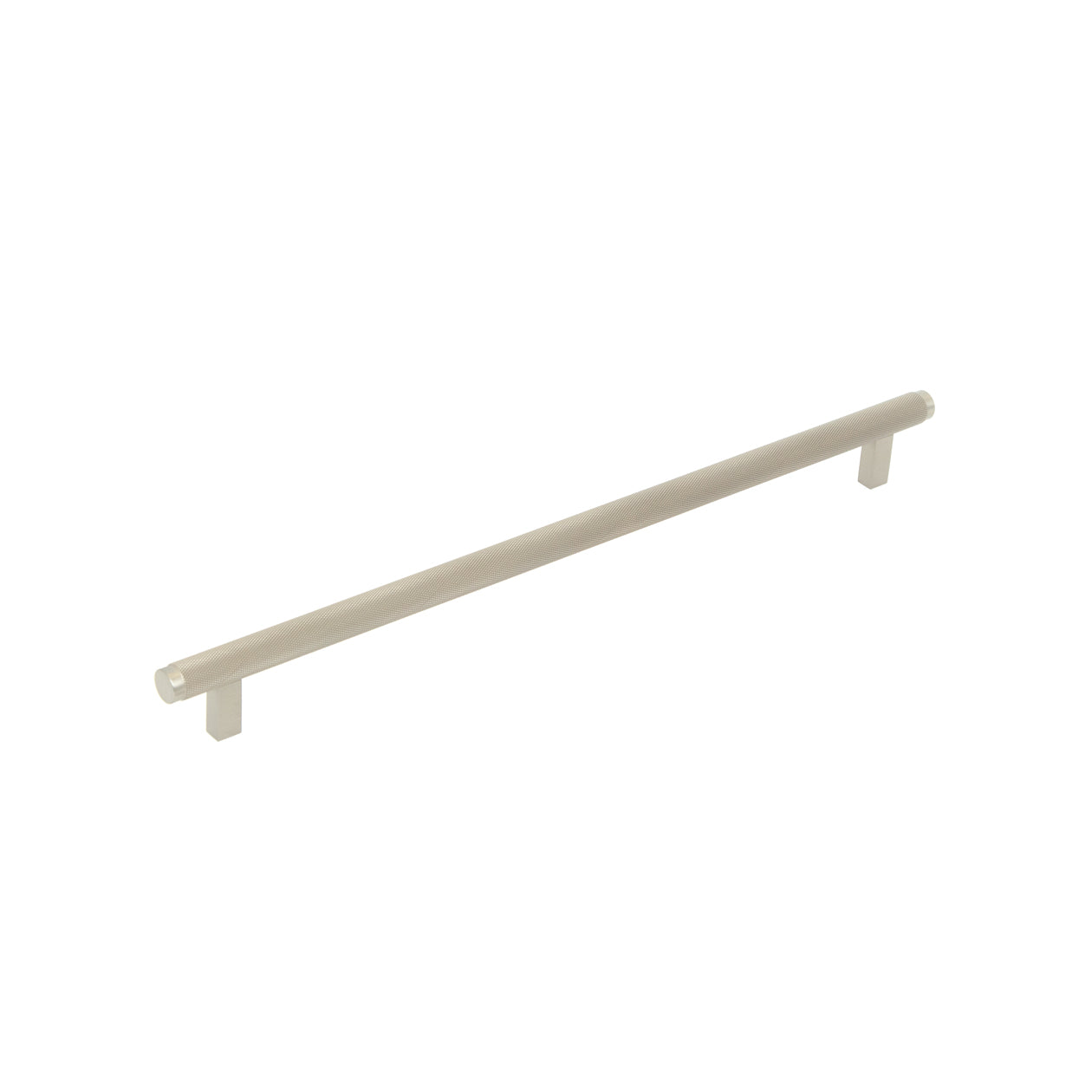 Bellevue Solid Brass Knurled Bar Pull Dull Brushed Nickel 320mm