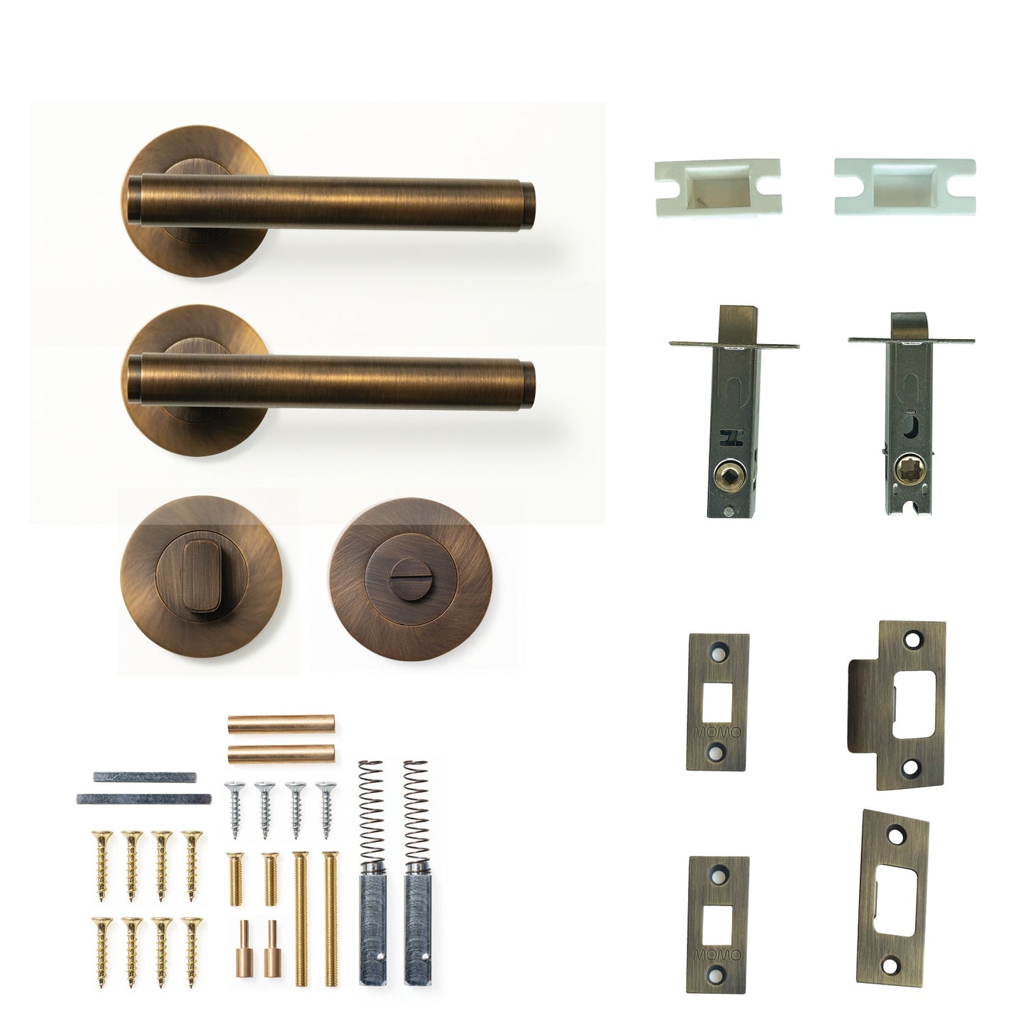 Bellevue Plain Lever Privacy Set Bronze