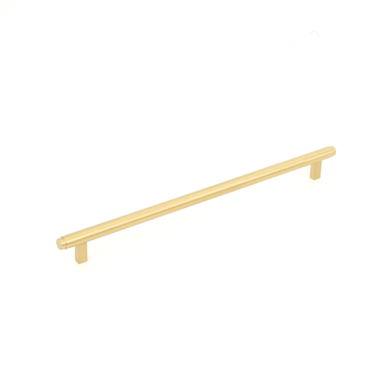 Bellevue Solid Brass Plain Bar Pull Brushed Satin Brass 320mm