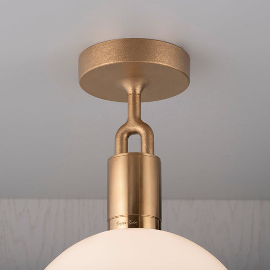 Forked Ceiling / Globe / Opal / Large / Brass