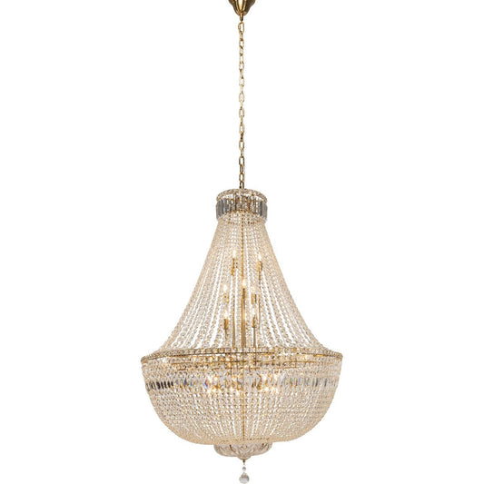 Classique Grand 27 Light Basket Chandelier Satin Brass