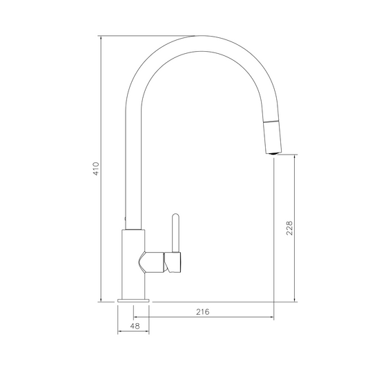 Naples Pull Out Sink Mixer English Bronze