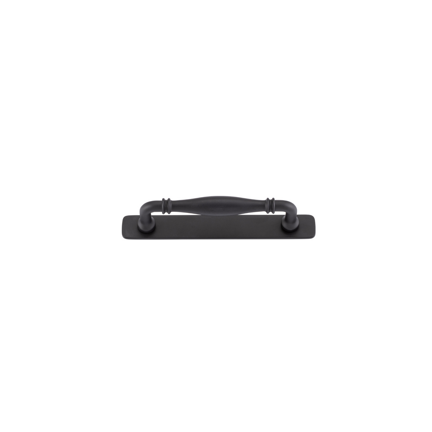 Sarlat Cabinet Pull with Backplate Matt Black CTC 128mm