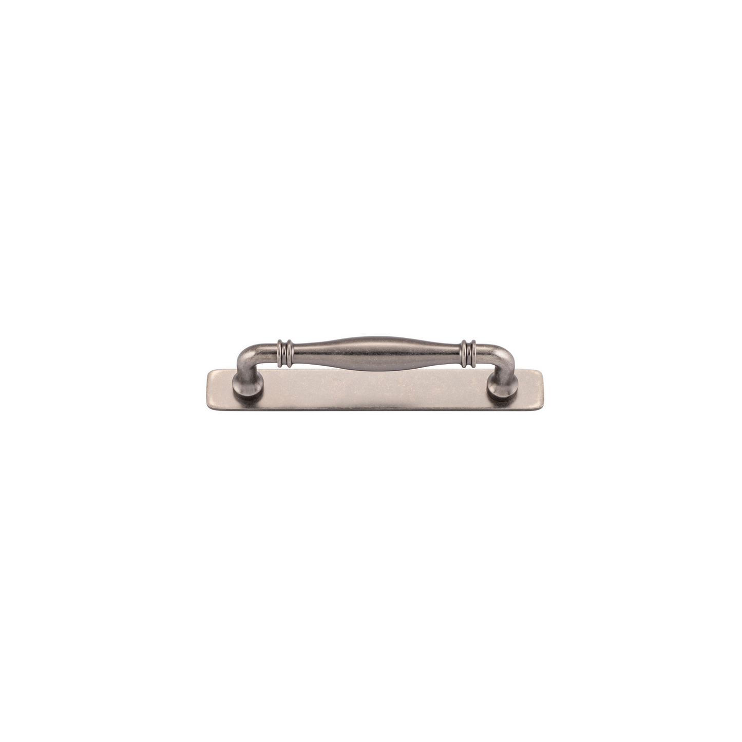 Sarlat Cabinet Pull with Backplate Distressed Nickel CTC 128mm