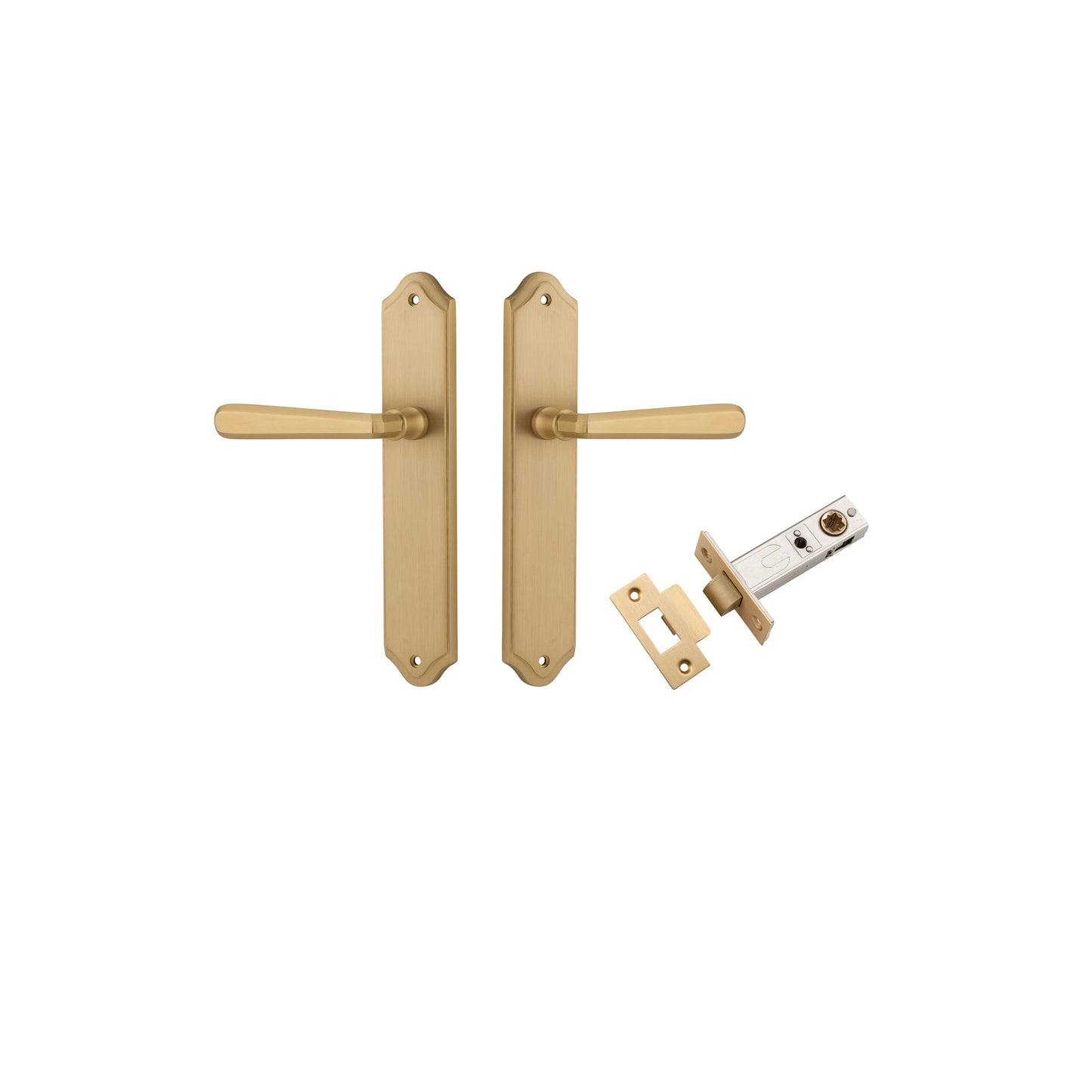 Copenhagen Lever Shouldered Brushed Brass Passage Kit