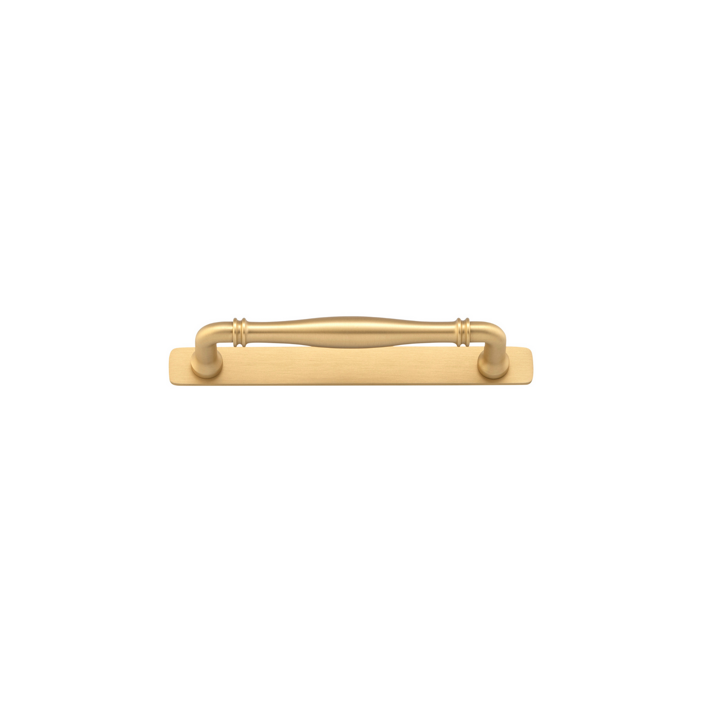 Sarlat Cabinet Pull with Backplate Brushed Brass CTC 160mm