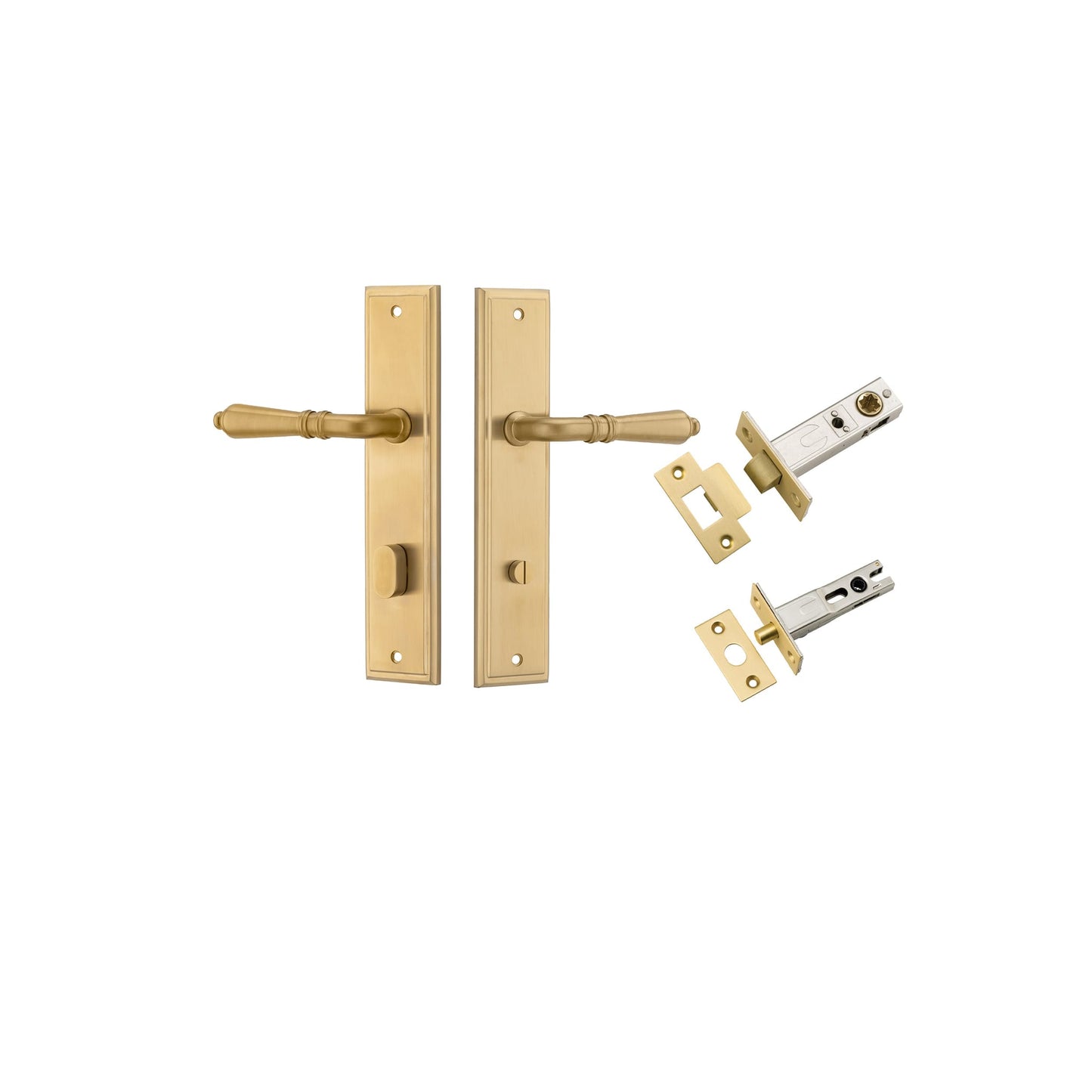 Sarlat Lever Stepped Brushed Gold PVD Privacy Kit