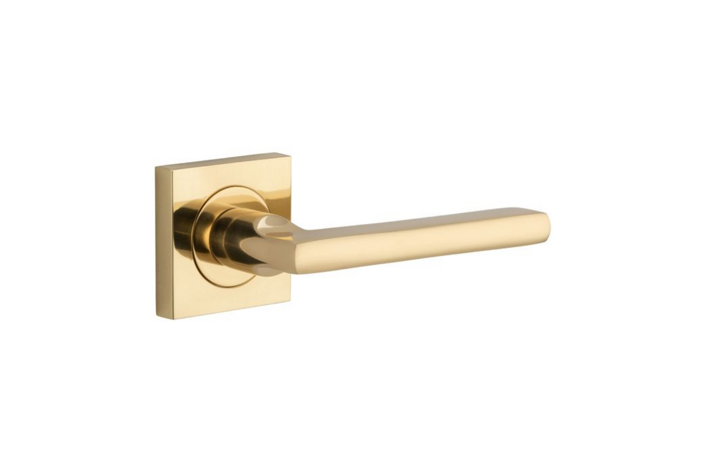 Baltimore Lever on Square Rose Polished Brass