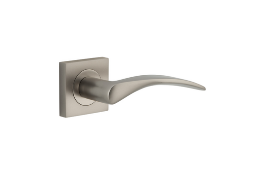 Oxford Lever on Square Rose Satin Nickel
