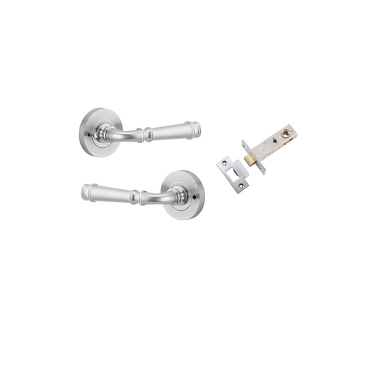 Verona Lever on Rose Brushed Chrome Inbuilt Privacy Kit