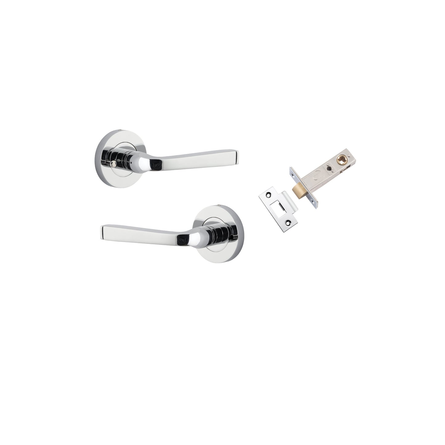 Annecy Lever on Rose Polished Chrome Inbuilt Privacy Kit