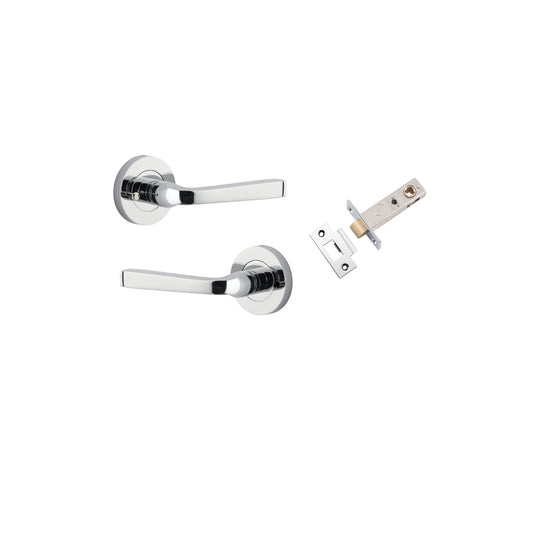 Annecy Lever on Rose Polished Chrome Inbuilt Privacy Kit
