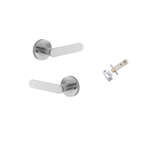 Bronte Lever on Rose Brushed Chrome Inbuilt Privacy Kit