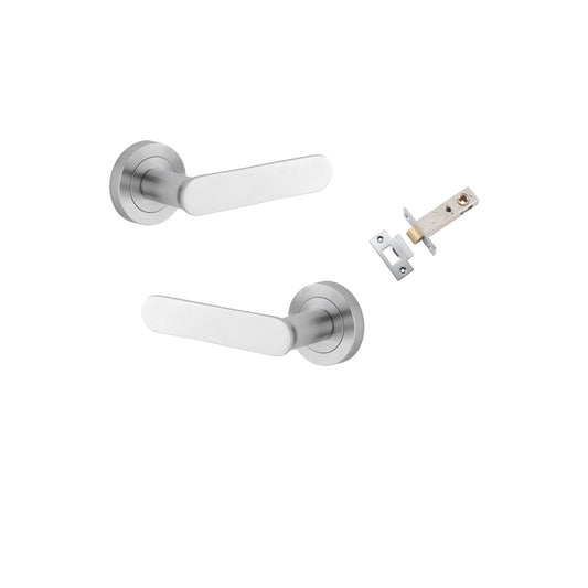 Bronte Lever on Rose Brushed Chrome Passage Kit