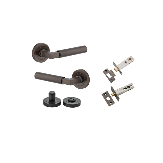 Berlin Lever on Rose Signature Brass Privacy Kit