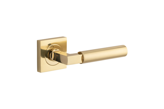 Berlin Lever on Square Rose Polished Brass