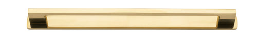 Cali Cabinet Pull with Backplate Polished Brass CTC 256mm