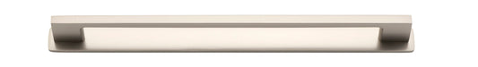 Cali Cabinet Pull with Backplate Satin Nickel CTC 256mm