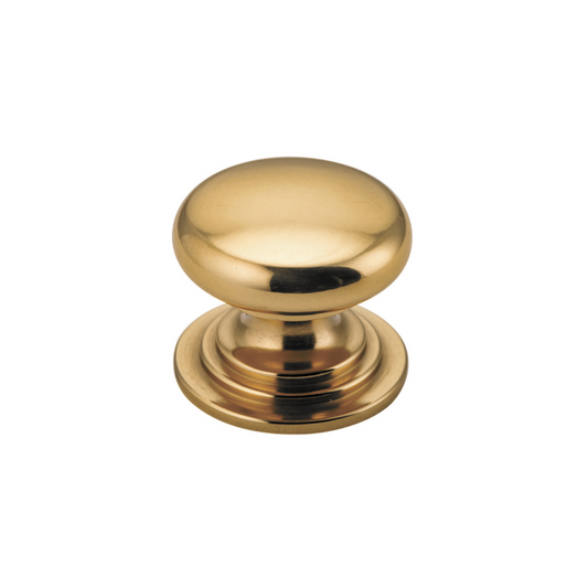Sarlat Cupboard Knob Polished Brass 32mm