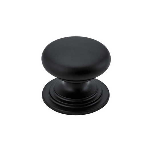 Sarlat Cupboard Knob Matt Black 38mm