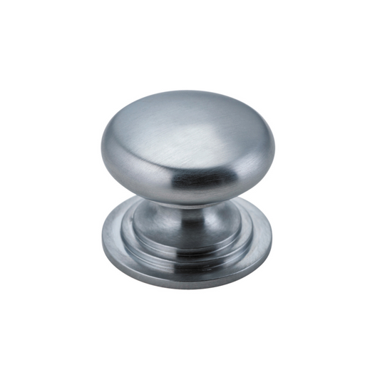Sarlat Cupboard Knob Brushed Chrome 38mm