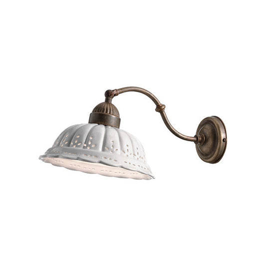 Anita Brass and Ceramic Shade Wall Light
