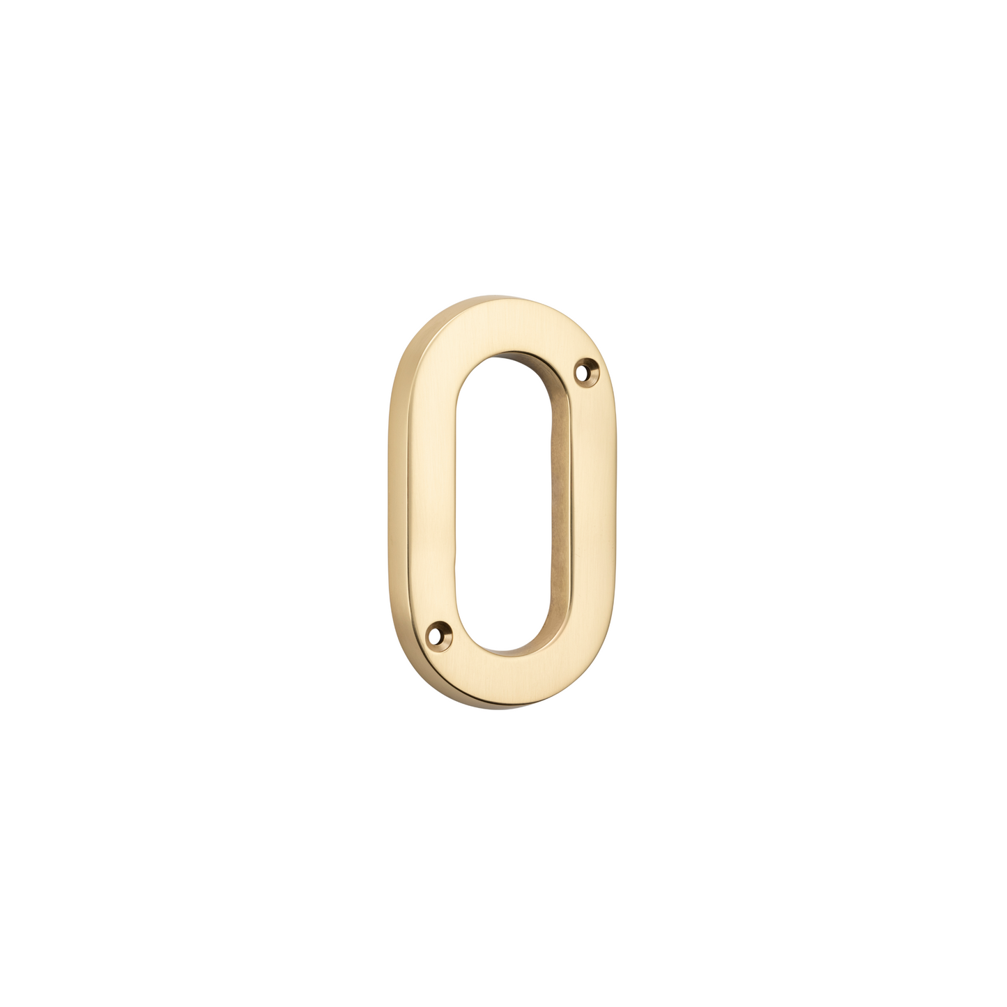 Numeral '0' Polished Brass