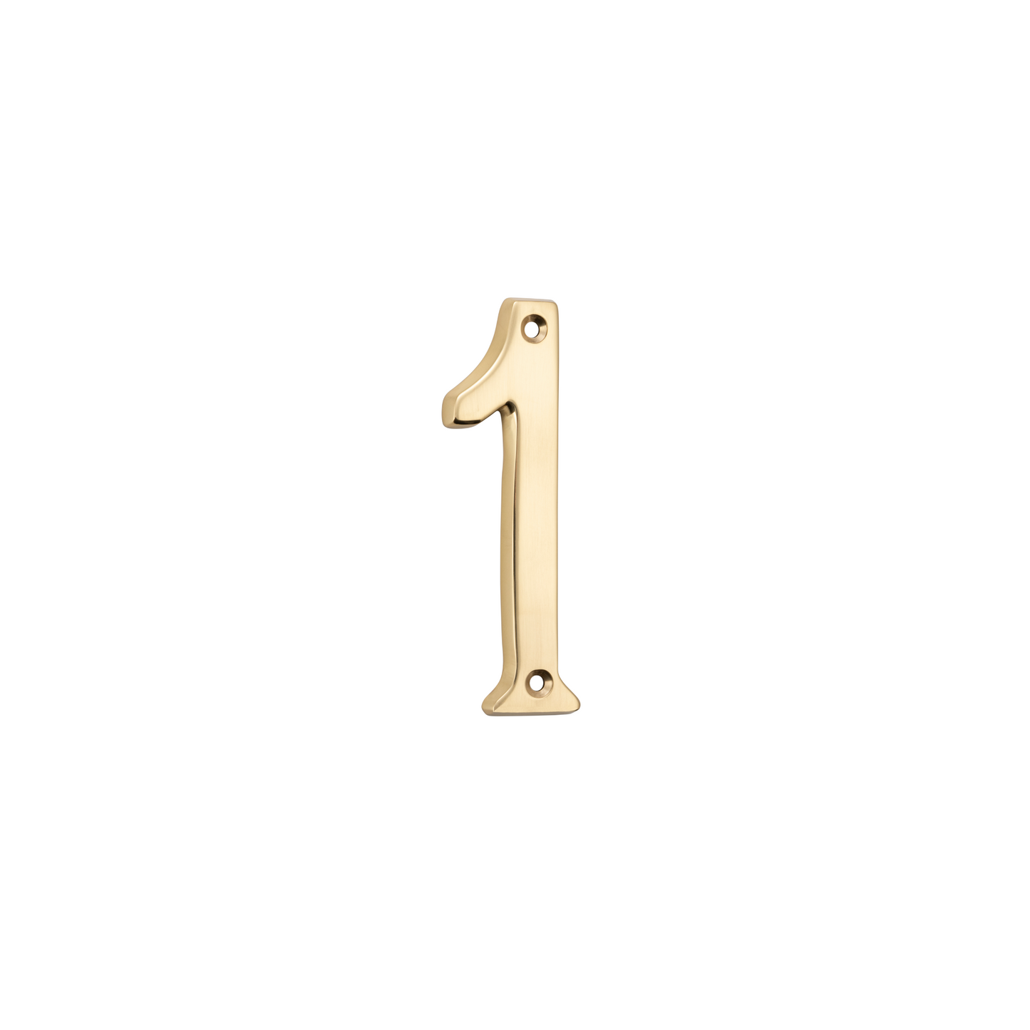 Numeral '1' Polished Brass